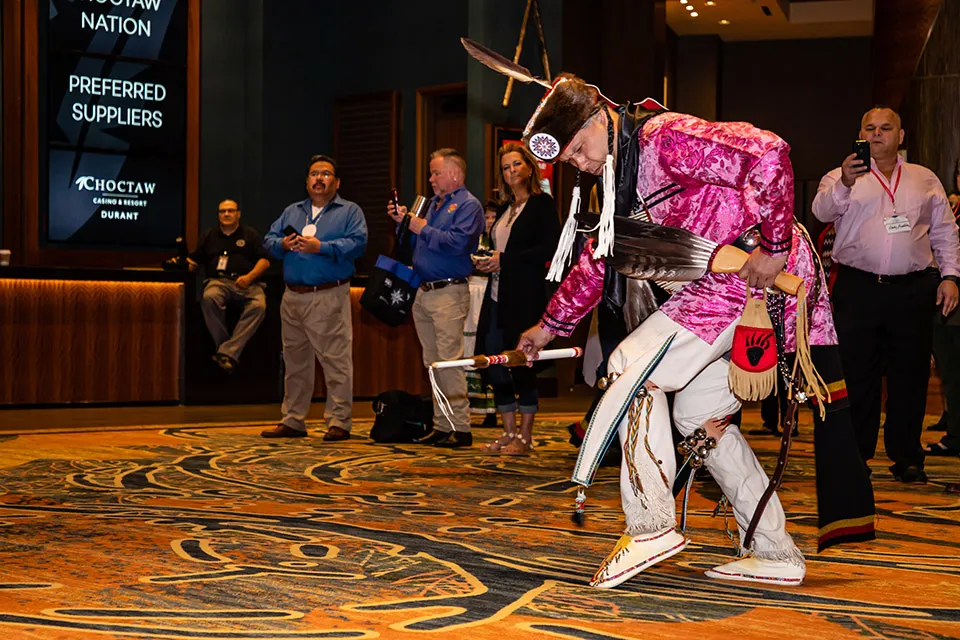 Chahtapreneurs - myheartcreative A Native Choctaw dancer wears traditional dress while dancing at the Choctaw Summit and Business Fair.