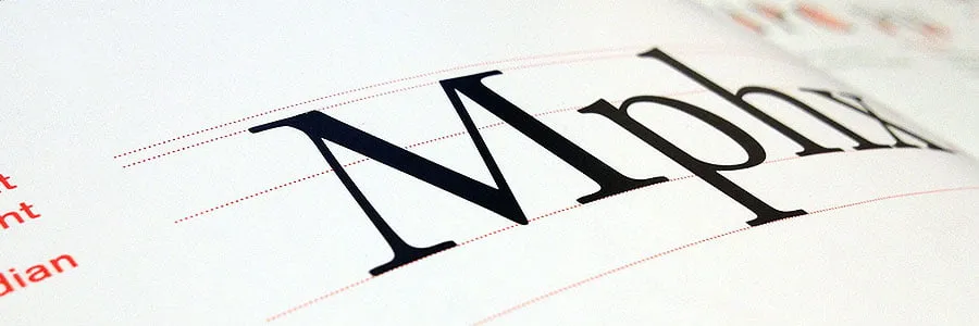 A logo type example in a Serif font. 