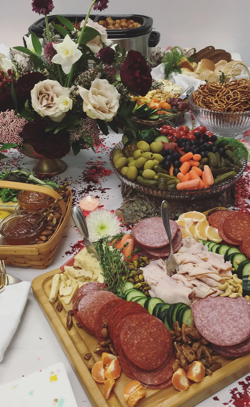 2018 Reflections and 2019 Projections - myheartcreative A spread of appetizers from the client appreciation party.
