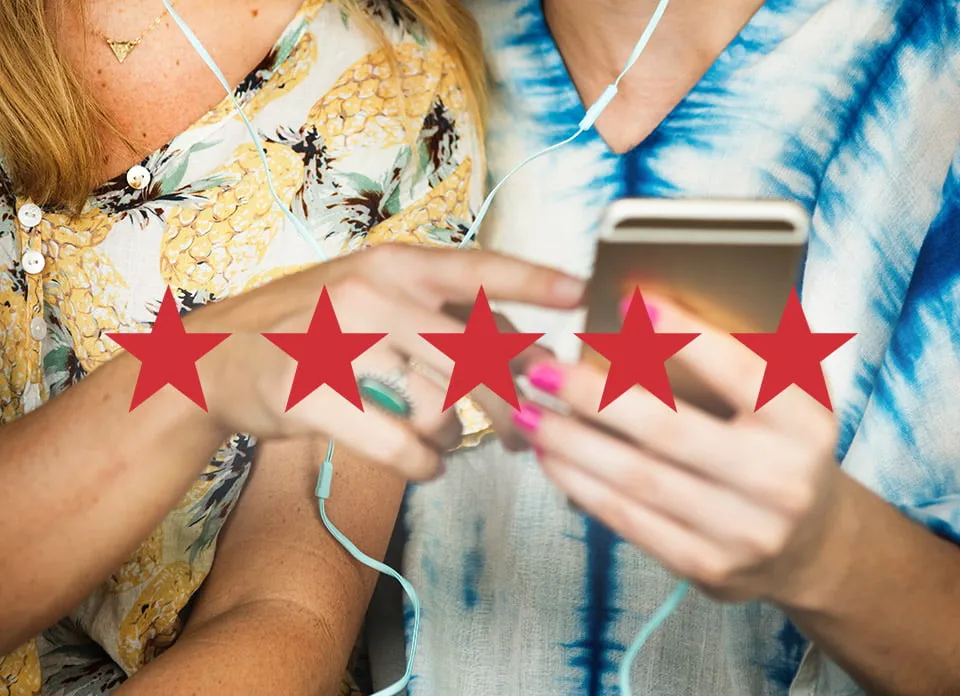 Secret SEO Weapon: Customer Engagement - myheartcreative A graphic showing 5 red stars for Oklahoma web design reviews.