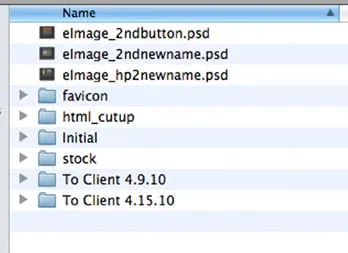 A screenshot showing Amy's organized file folders on her computer. 