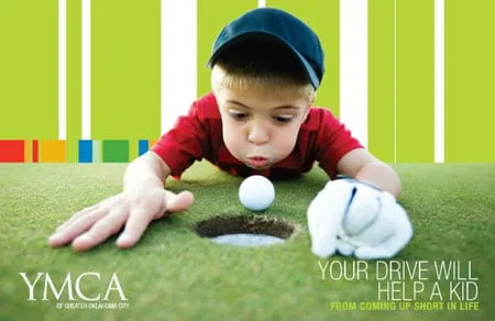 Your drive will help a kid from coming up short in life. An ad designed by Amy G. for the YMCA of Greater Oklahoma City. 