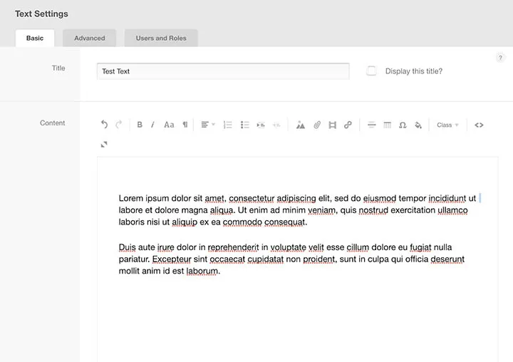 A screenshot showing a sample paragraph being spaced into two paragraphs in Webvis. 