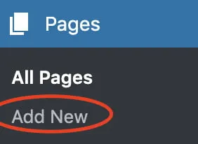 Building a Page on WordPress - myheartcreative A screenshot showing where to add a new page on WordPress. On the dashboard, users will click Pages and then Add New.