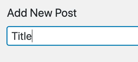 How to Create a Blog Post on WordPress - myheartcreative A screenshot showing users to add a post title in the text box underneath "Add New Post."