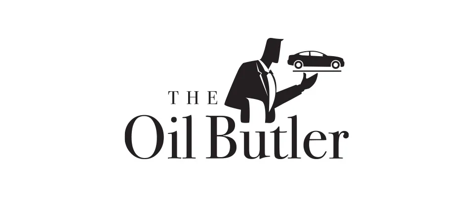 The logo for The Oil Butler. The entire logo is black. 