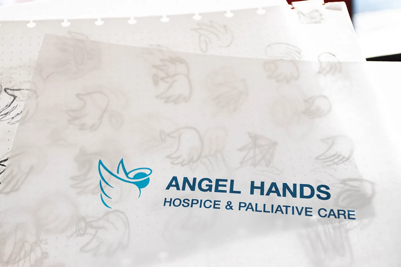 When Should You Use Digital Marketing Dallas? - myheartcreative The logo design for Angel Hands Hospice & Palliative Care. The logo is an integral part of the SEO marketing Dallas process.
