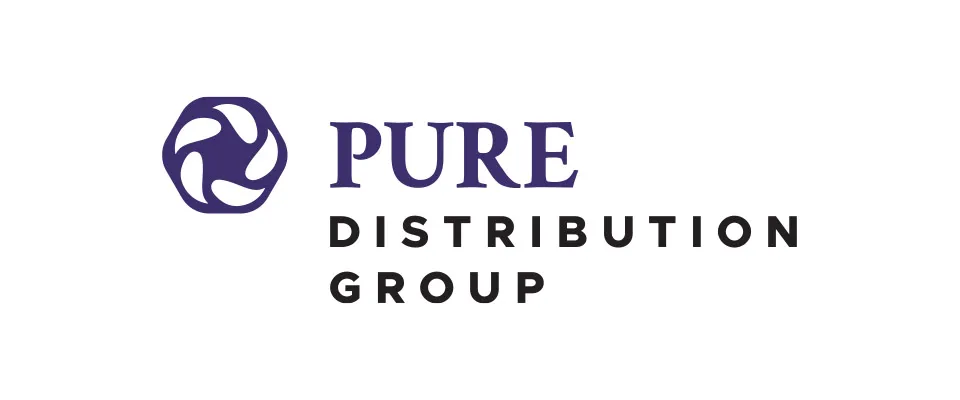 The logo design for Pure Distribution Group. 