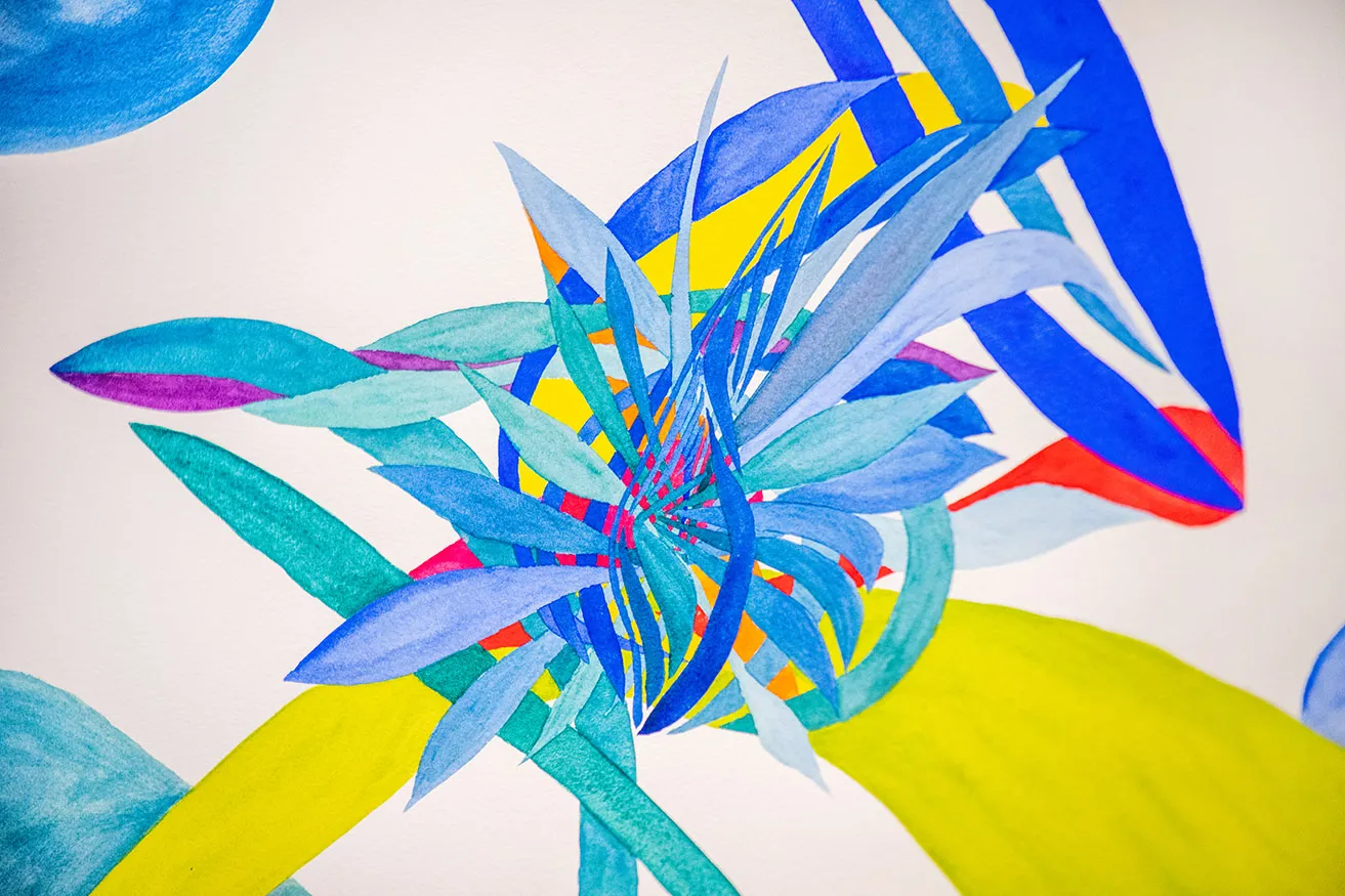 The Science of Art - myheartcreative An artwork created by Malcolm Zachariah with blue, yellow, and red colors.