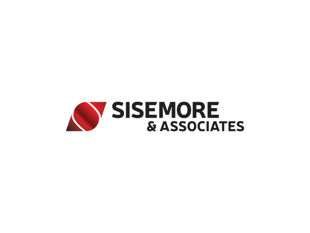 The Sisemore & Associates logo with a slight red-to-black gradient in the icon. 