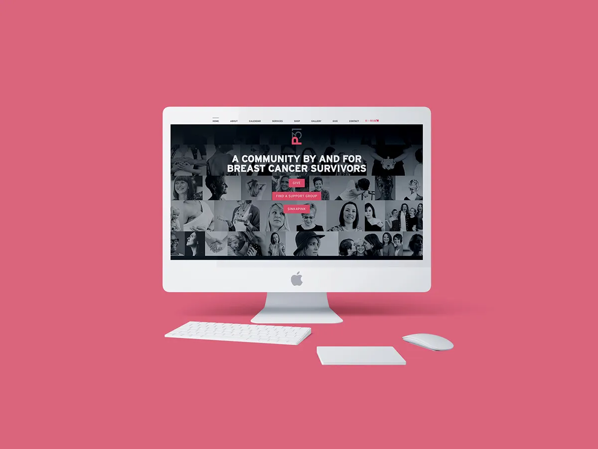 A custom Dallas web design for Project31, a non-profit supporting breast cancer survivors and their families. 