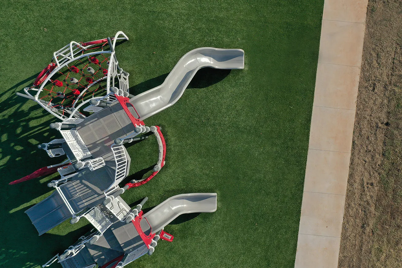 What Is The Advantage Of Dallas Aerial Photography? - myheartcreative Dallas Drone Photography shot of a new playground installation.