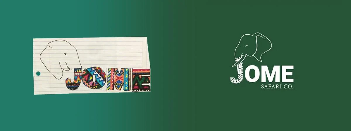 5 Simple Tips to Attract Attention with Logo Design OKC - myheartcreative The before and after of JOME Safari Co.'s logo design, with the updated logo more cohesive with their Branding OKC.