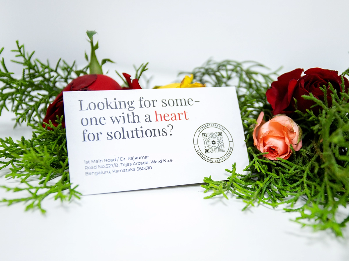 7 Creative Places to Put Your Logo Design Dallas - myheartcreative A business card design with a QR code.