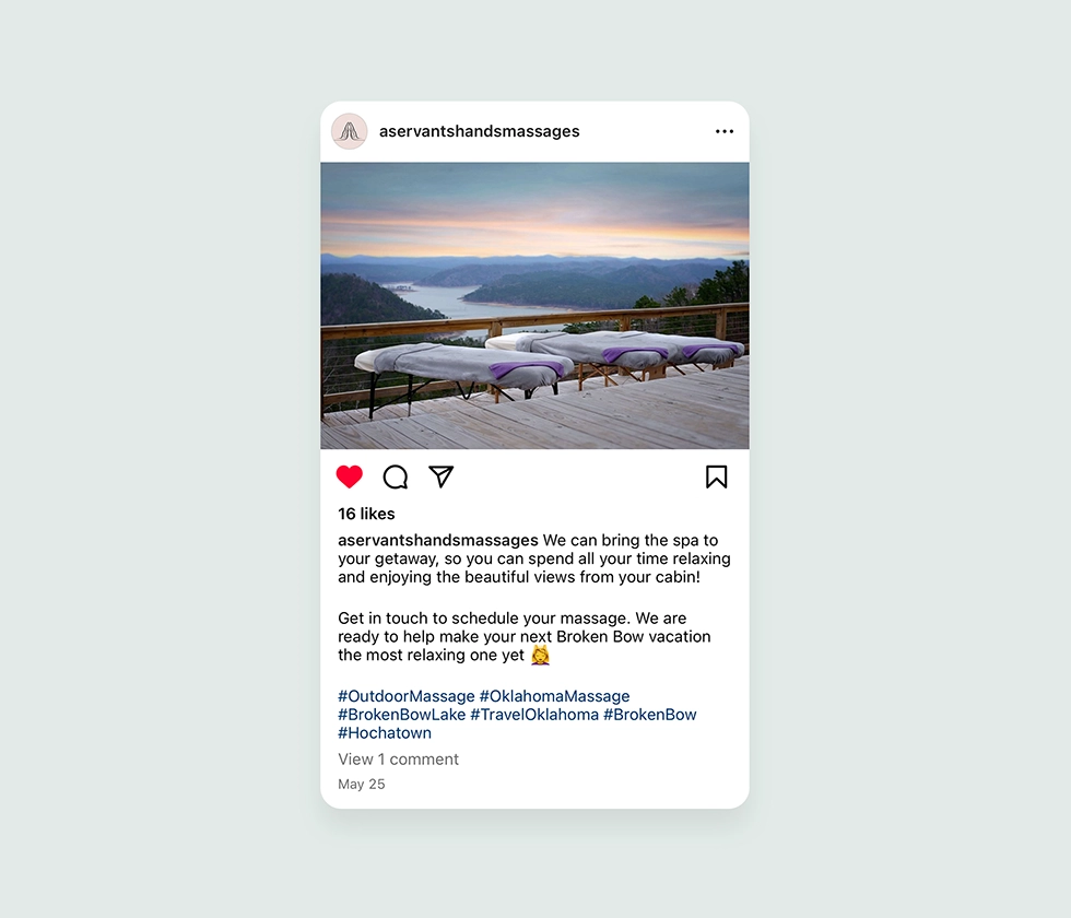 A carefully-curated Instagram post by a digital marketing team. 