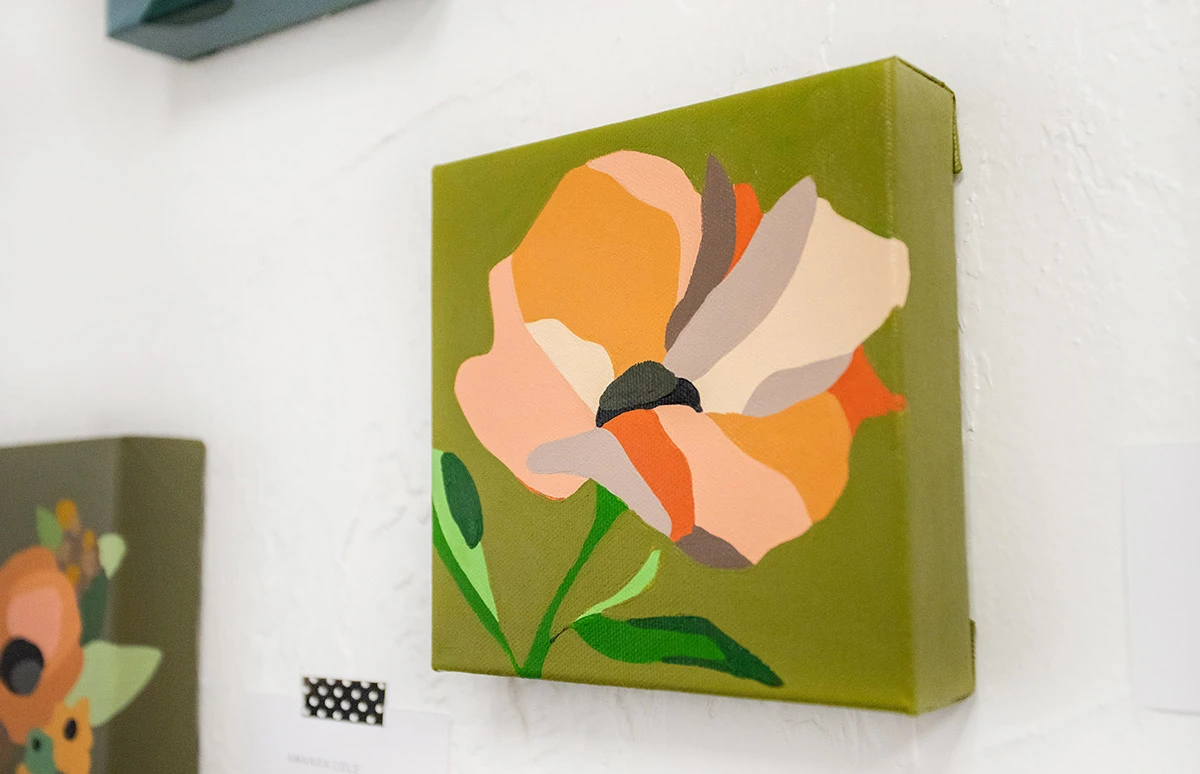 Colorful Tranquility - myheartcreative Small abstract floral painting
