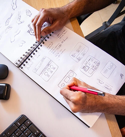 Custom website sketch
