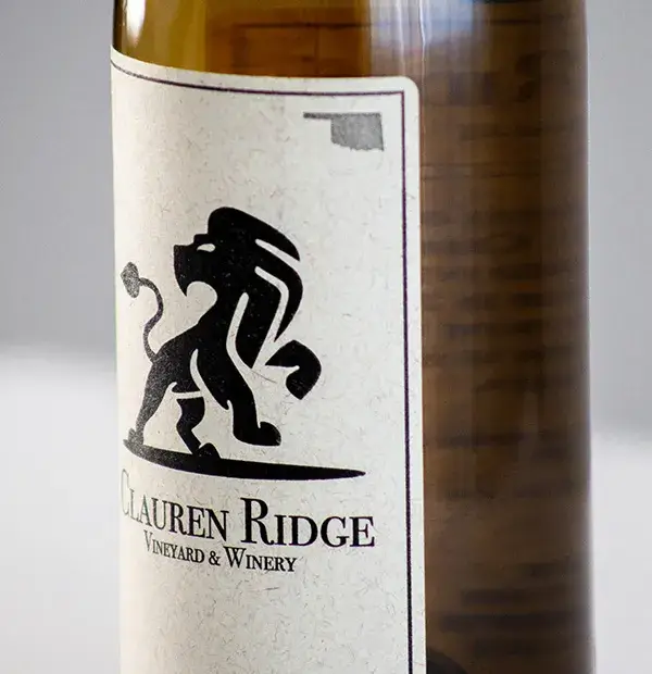 Clauren Ridge wine bottle label