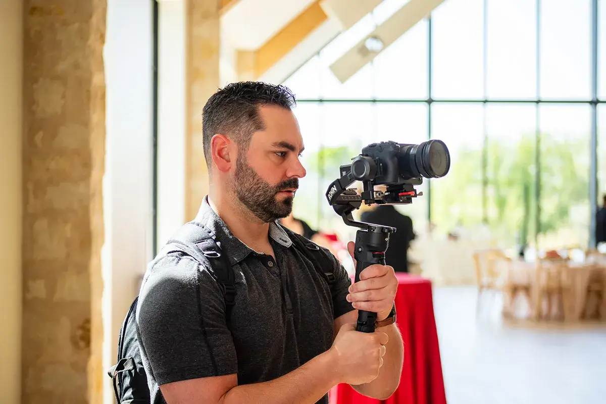 video-portfolio-header The Video Specialist filming during a video production in OKC
