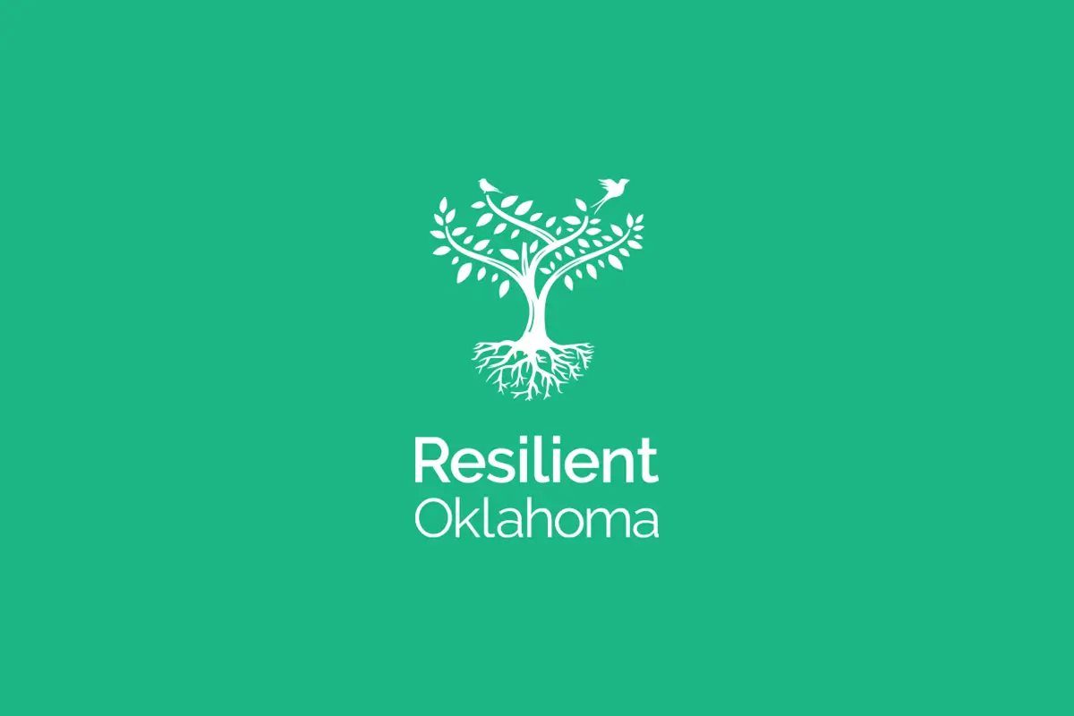 Resilient Oklahoma logo with a tree and birds 