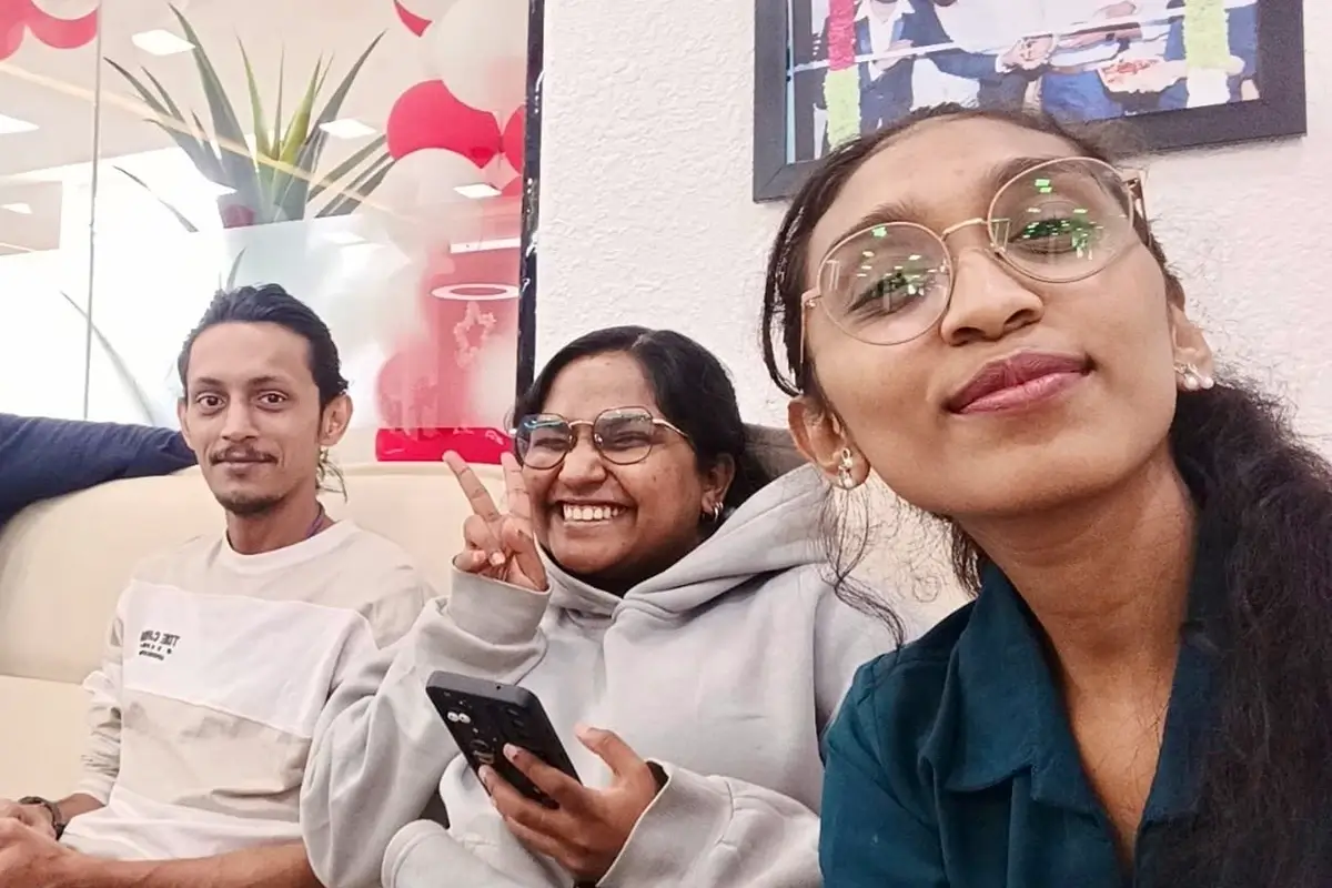 BLR team at the nail salon