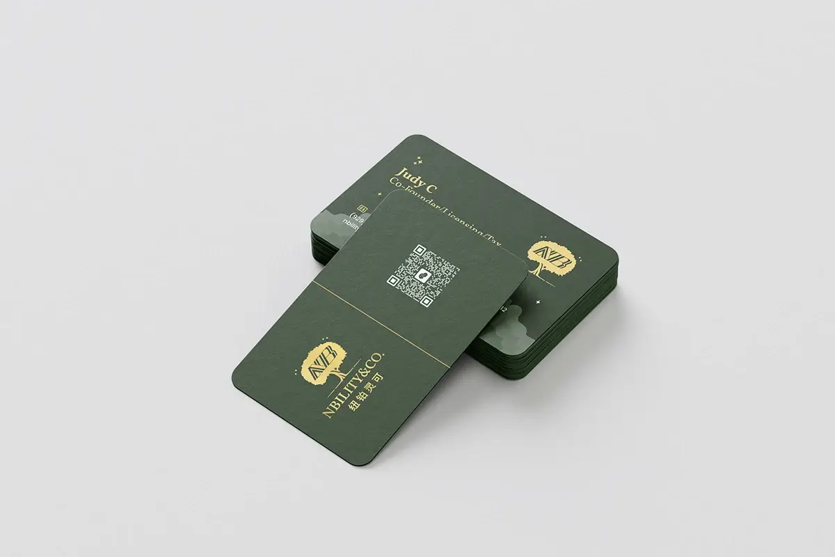 Do I Need Business Cards? - myheartcreative Green business card featuring a QR code