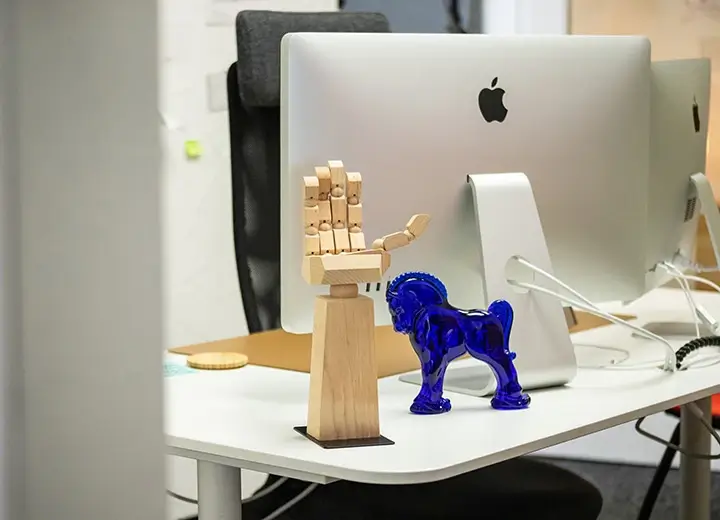 Macbook on desk