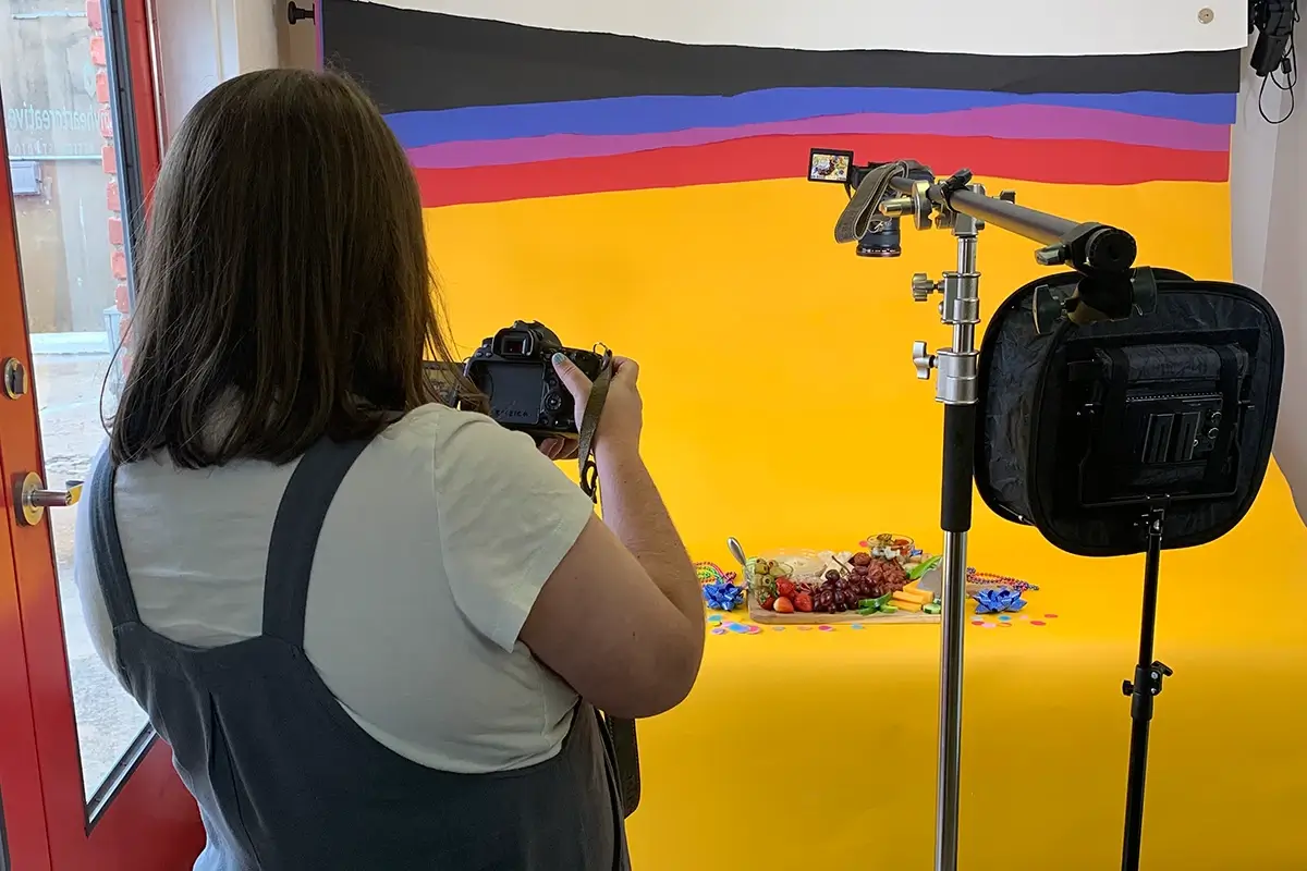 Photographer taking product photos