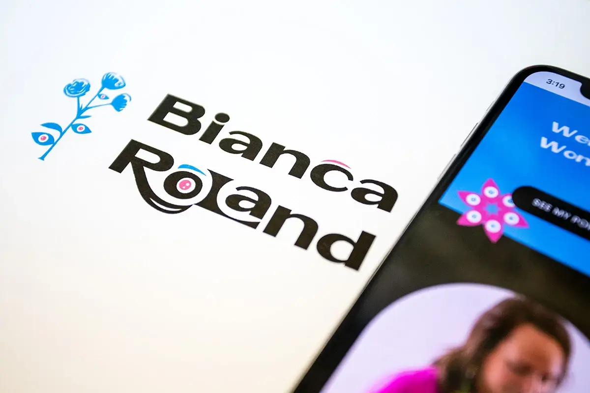 Bianca Roland's logo and mobile website