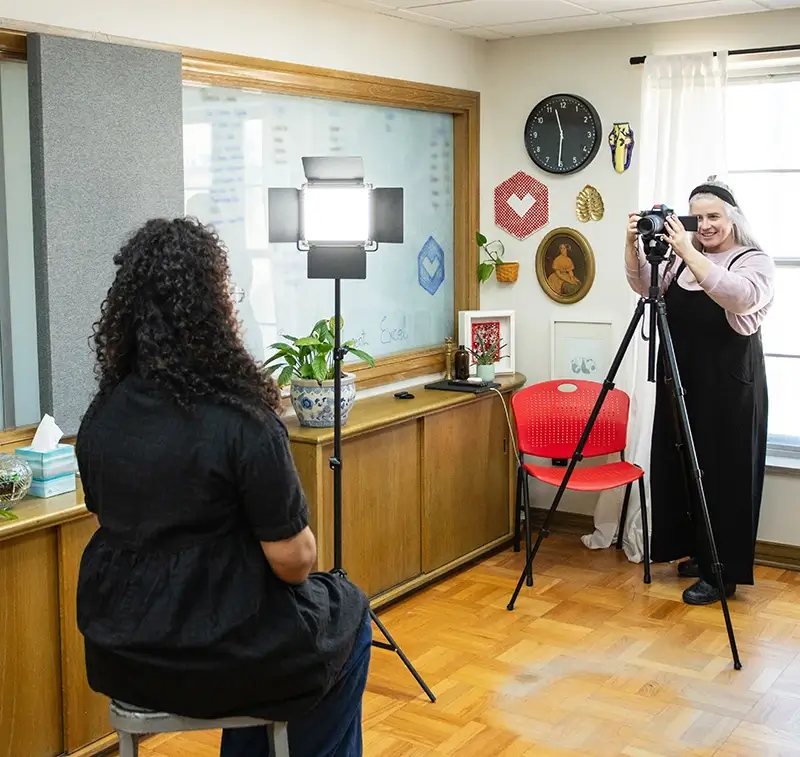 OKC photographers taking headshots in studio