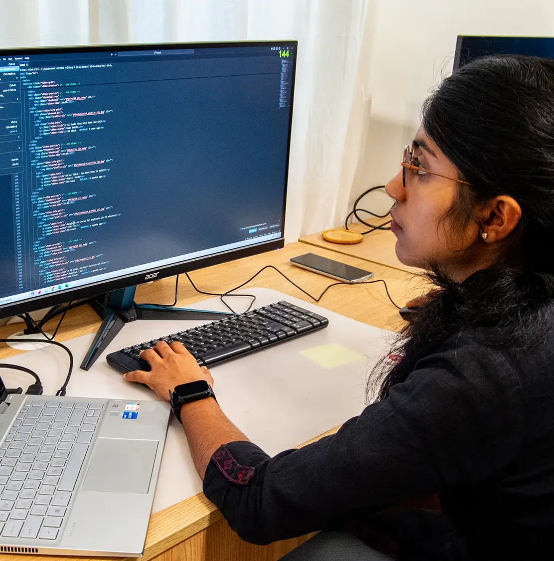 Developer maintaining website