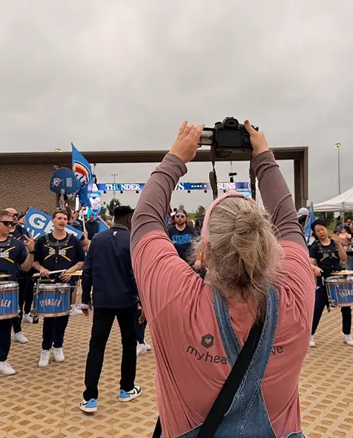 Photographer at outdoor event